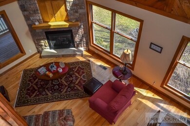 The view onto the the living area from the loft.
