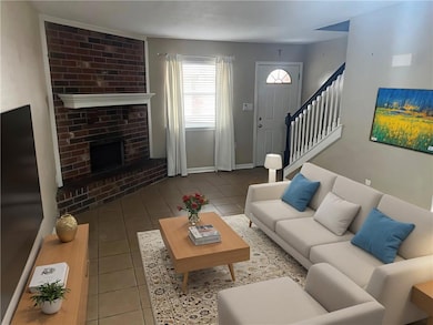 Living room is virtually staged.