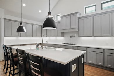 The owners also added a pot filler to the kitchen