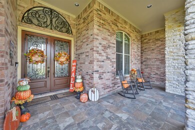 The impressive entry with slate flooring beautiful