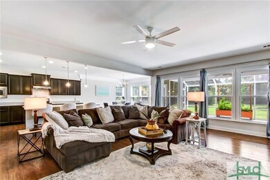 Beautiful well maintained scraped hardwood floors 