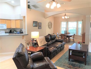 Living room with view of Kitchen Breakfast Bar