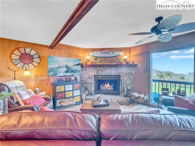 Family room w/ gas logs