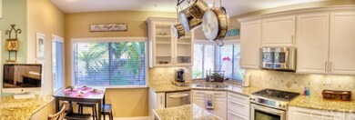 The very large kitchen is completely remodeled and