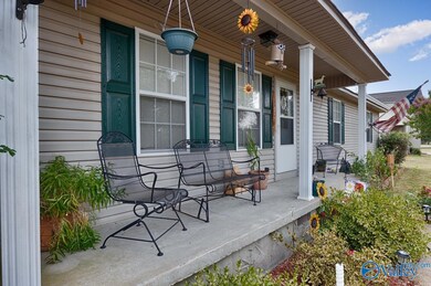 Covered front porch with front entry