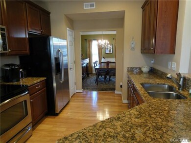 Lovely shot from kitchen into the Formal Dining Room.