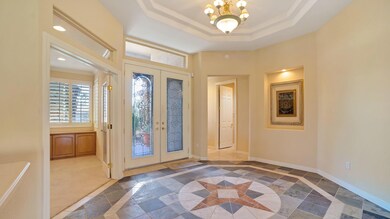 Entry foyer with custom tile work
