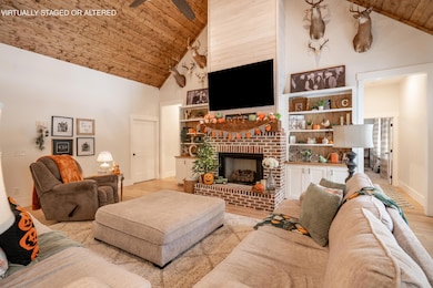 Brick Gas log Fireplace