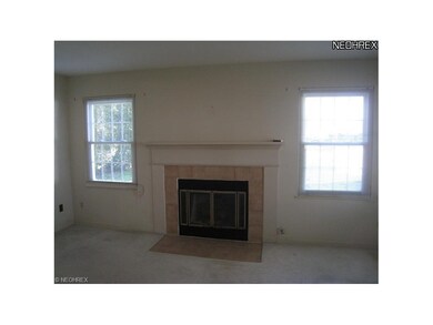 Family room with gas fireplace.