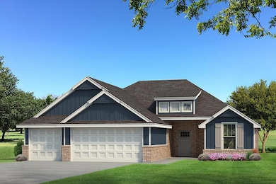 Craftsman-style home featuring board and batten siding, a front yard, concrete driveway, and an attached garage