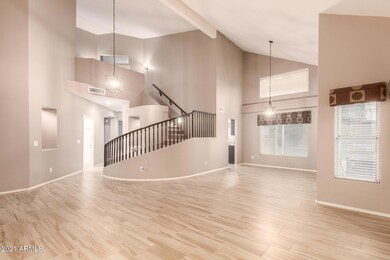 Stunning entryway to family room.