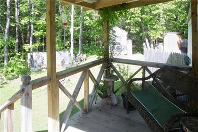 Covered back porch entrance