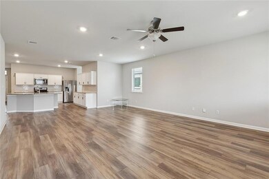 Living area facing kitchen