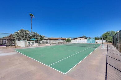 Fenced Tennis Court