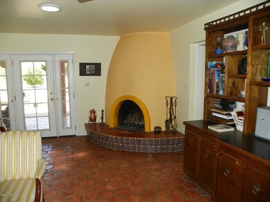 Family room view 2 with built in shelf