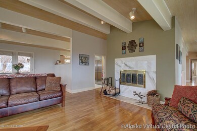 Accent Paint Eccentuates the Fireplace