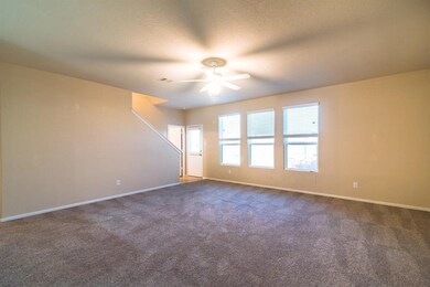 The living area is large and bright