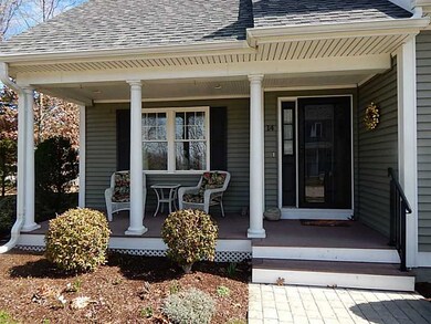 Porch. Welcoming front porch and lovely entrance.