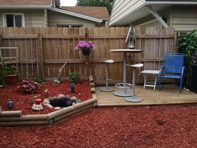 Side Patio with pond
