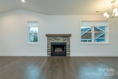 Propane fueled fireplace.