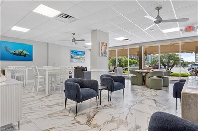 Building lobby featuring visible vents