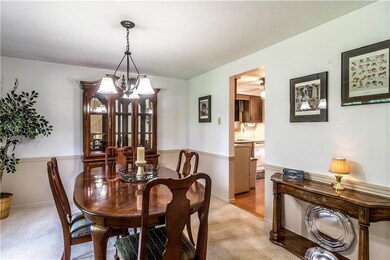 Dining room with plenty of room for large furniture