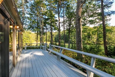 Large deck overlooks the cove