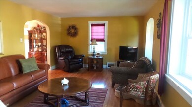 Living room with Bay window