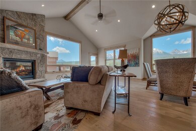 Great room with beautiful hardwood floors and VIEW