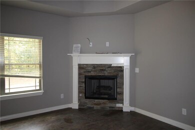 Gas log fireplace in the living room
