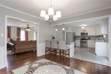 Dining Room with access to both living room and kitchen