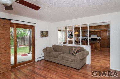 The family room is open to the kitchen for ease of