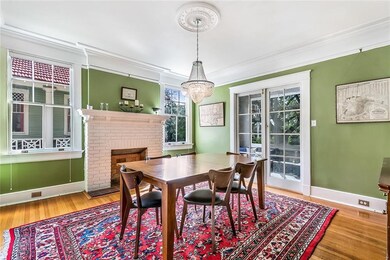 Dining Room showing beautiful wood windows, decora
