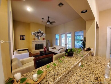 Looking to living room from kitchen
