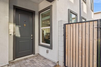 Shaded front entry-Smart doorbell