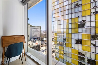 Balcony with a view of city