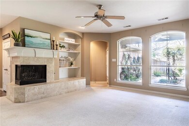 Open Concept family room opens to private fenced b