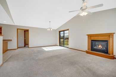 Vaulted Living Room & Dining Room
