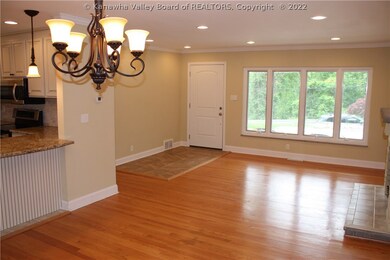Main level living room/dining area.