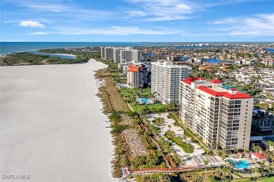 Drone / aerial view featuring a beach view and a w
