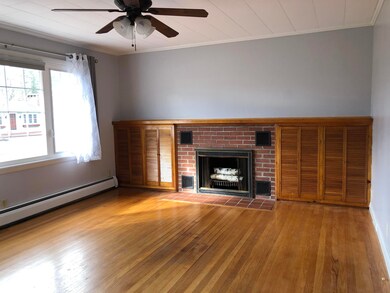 Living room with fireplace
