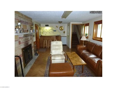 Family Room with Hardwood Floor, Wood Burning Fire