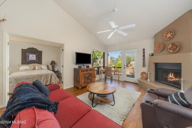 Living Room with Views out to Patio Area