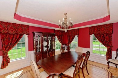 with tray ceiling & chair rail