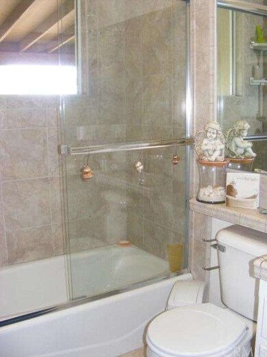 master bath with picture window