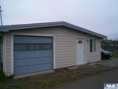 Back unit with attached garage.