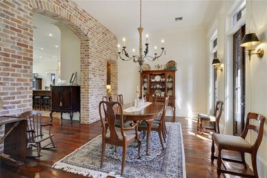 Formal Dining Room showing exposed Brick Arches