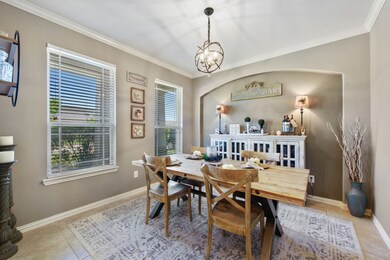 Lots of natural light in the dining room...plus a niche to showcase your accent furniture.