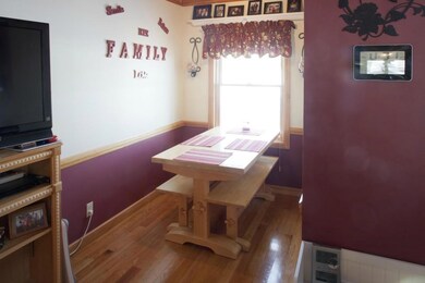 Formal eating in alcove off living room