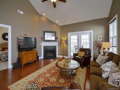 Living Room With Vaulted Ceiling